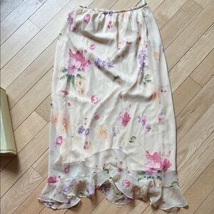 Floral butter yellow  Skirt